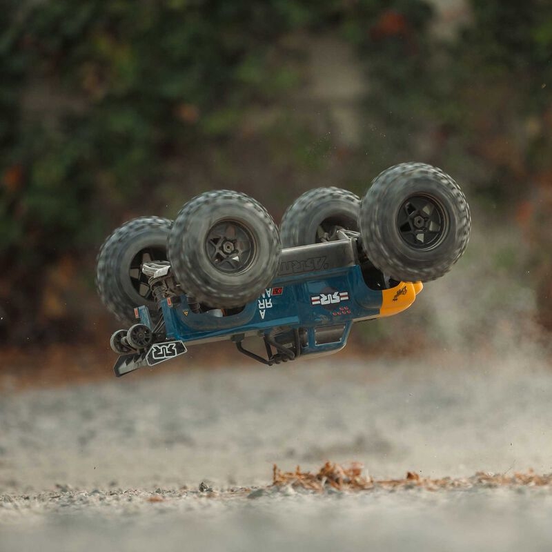 Arrma 1/8 NOTORIOUS 6S V6 4X4 BLX Brushless Stunt Truck RTR, Blue