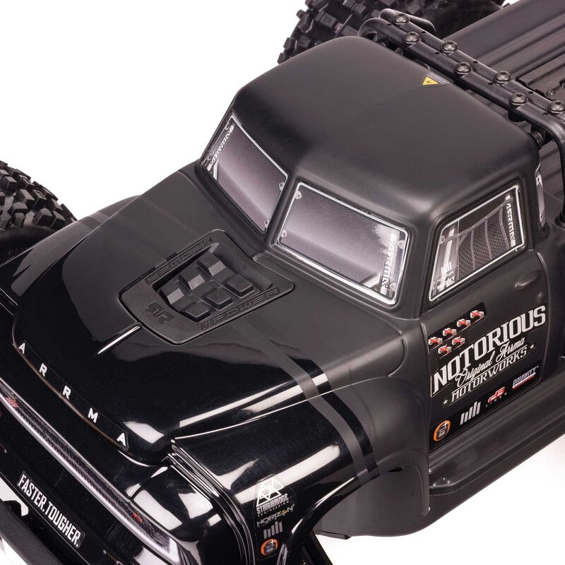 Arrma 1/8 NOTORIOUS 6S V6 4X4 BLX Brushless Stunt Truck RTR, Blue