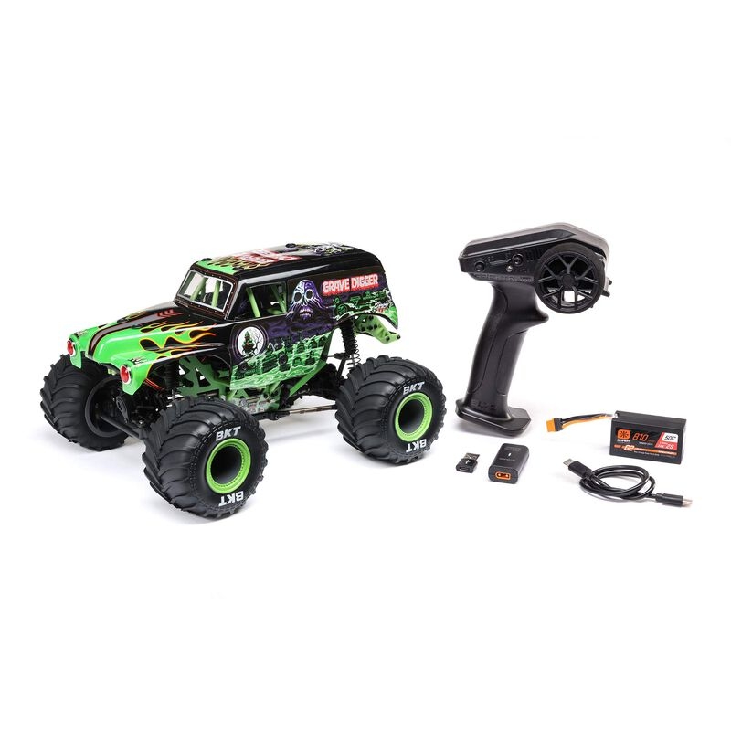 Losi - Losi 1/18 Mini LMT 4X4 Brushed Monster Truck RTR, Grave