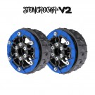 ProCrawler Stonerockr™ V2 Pro F6 By Pierre Silva 1.9in LCG Offset Wheel Set /w Grind™ Blue Front Ring (2pcs) No hex hub thumbnail