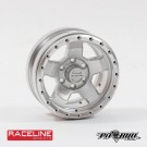Pitbull 1.55 RACELINE Scale Combat Aluminum Beadlock Wheels Silver - 4pcs thumbnail
