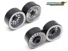Boom Racing 1.9in 16-Hole 5-Lug Classic Steelie Reversible Beadlock Wheel w/ XT504 Hub Rear (2) Gun Metal thumbnail