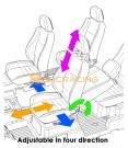GRC Simulation Cab Multi-directional Adjustable Seat for 1/10 RC Crawler White thumbnail