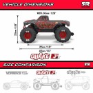 Arrma 1/10 QUAKE 223S DSC 2WD RTR Brushless Monster Truck, Red thumbnail