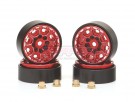 Team Raffee Co. Alu+Brass 8-petals Wheel for 1/24 RC Crawler (4) Red for Axial SCX24 thumbnail