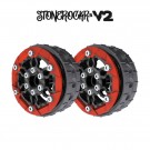 ProCrawler Stonerockr™ V2 Pro F6 By Pierre Silva 1.9in LCG Offset Wheel Set /w Yuuki™ Red Front Ring (2pcs) No hex hub thumbnail