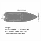 Forhåndsbestilling: Pro Boat Pro Boat Sonicwake 36in V3 Self-Righting V-Hull Boat RTR, Black thumbnail