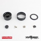 Pitbull 1.55 RACELINE Scale Clutch Aluminum Beadlock Wheels Black - 4pcs thumbnail