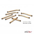 FURITEK BRASS HIGH CLEARANCE LINKS SET FOR SCX24 Bronco and C-10 Jeep thumbnail