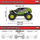 Arrma 1/10 GORGON 2WD RTR Brushed Monster Truck (Battery and Charger Included), Purple thumbnail
