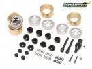 Boom Racing KRAIT™ 1.0in TE37 Beadlock Wheel w/ Hubs Set (4) Silver thumbnail