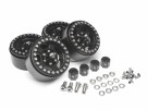 Boom Racing Golem KRAIT™ 1.9 Aluminum Beadlock Wheels with 8mm Wideners (4) [Recon G6 Certified] Black thumbnail