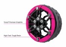 ProCrawler Stonerockr™ V2 Pro F6 By Pierre Silva 1.9in LCG Offset Wheel Set /w Fluo Pink Front Ring (2pcs) No hex hub thumbnail
