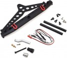 Yeah Racing Alu Alloy Rear Bumper w/LED Light Spare Tire Mount For SCX10 II TRX-4 G6 Certified thumbnail