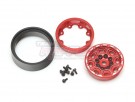 Team Raffee Co. Alu+Brass 8-petals Wheel for 1/24 RC Crawler (4) Red for Axial SCX24 thumbnail