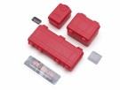 Team Raffee Co. Scale Accessories - 1/10 Scale Safety Equipment Cases Hard Luggage Box Set (3) Red thumbnail
