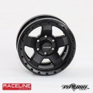 Pitbull 1.55 RACELINE Scale Combat Aluminum Beadlock Wheels Black - 4pcs thumbnail