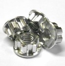 Yeah Racing 4mm Aluminium Wheel Flange Lock Nut 4pcs For RC Car Silver thumbnail