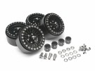 Boom Racing Venomous KRAIT™ 1.9 Aluminum Beadlock Wheels with 8mm Wideners (4) [Recon G6 Certified] Black thumbnail