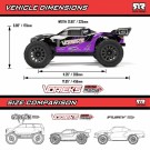 1/10 VORTEKS 2WD RTR Brushed Stadium Truck (Battery and Charger Included), Purple  thumbnail
