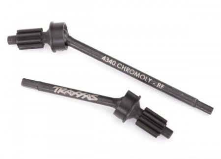 Traxxas Axle shaft, front, heavy duty (left and right)/ portal drive input gear (machined) (2) (assembled)
