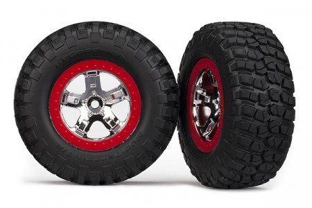 TRX-5867 Tires and Wheels, BFGoodrich/SCT, 4WD/2WD Rear (2pcs)
