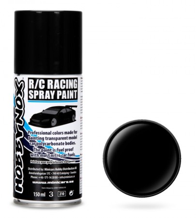 Hobbynox Black R/C Racing Spray Paint 150 ml