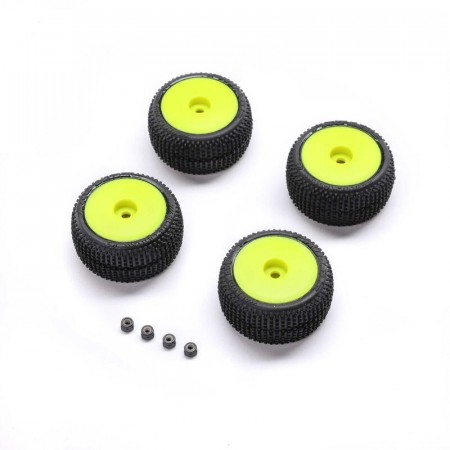 Blockade Tire, Pro-Line OE, Wheel, Yellow, Mounted: Micro-T