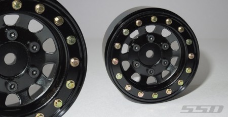 SSD 1.55in Steel D Hole Wheels (Black) (2)
