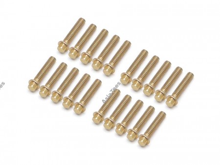 Boom Racing ProBuild™ Scale M2*9mm Wheel Bolts Screw (20) Gold