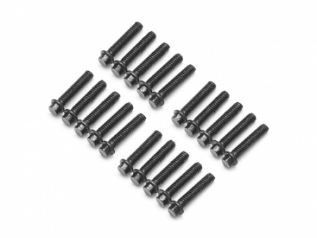 Boom Racing ProBuild™ Scale M2x9mm Wheel Bolts Screw (20) Black