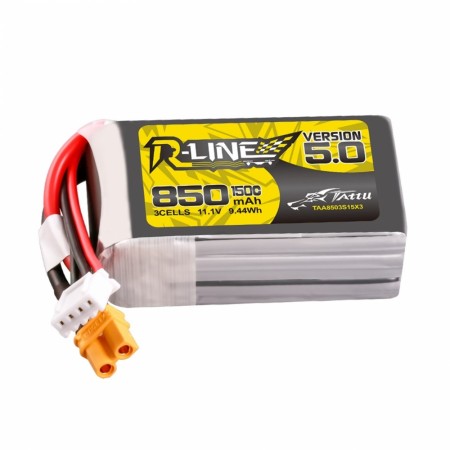 3s 850mAh -150C- Gens Ace Tattu R-Line 5.0 XT30