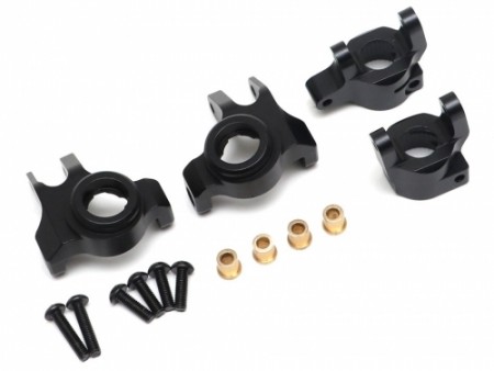 Boom Racing AR44 Wide Angle Steering Knuckle and C-Hub Carrier Set Black for Axial SCX10 II