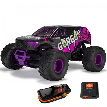 Arrma 1/10 GORGON 2WD RTR Brushed Monster Truck (Battery and Charger Included), Purple