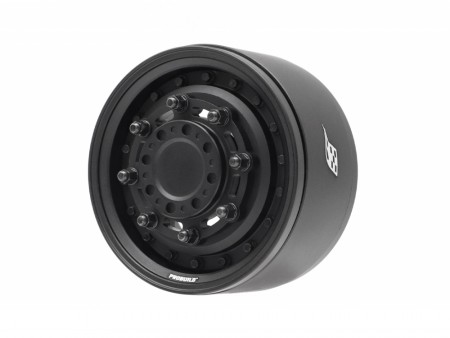 Boom Racing ProBuild™ 1.9in COMBAT Adjustable Offset Aluminum Beadlock Wheels (2) Matte Black