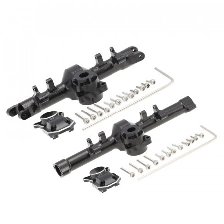 Hobby Details Axial SCX24 Aluminium Alloy Front and Rear Axle Housing Black with Cover 1set