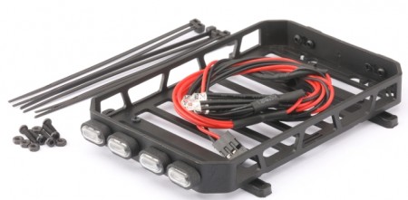 Hobby Details Aluminium Roof Luggage Rack with 6pcs Light Set for Axial SCX24