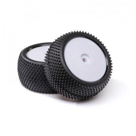 Losi Big Shot, Rear, Mounted Tires, White (2): Mini B