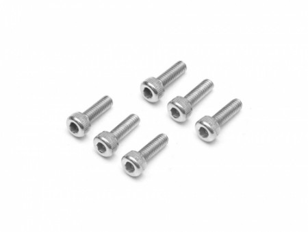 Boom Racing M2.5x8mm Socket Cap Screw 12.9 Grade Screws (6) Silver