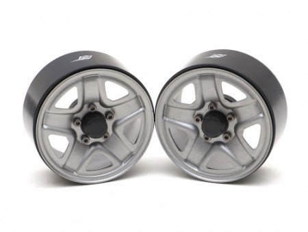 Boom Racing 1.9in S200 Steelie Reversible Beadlock Wheels w/ XT504 Hub (2) Gun Metal