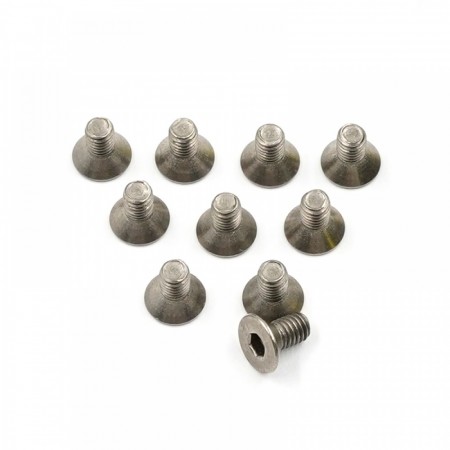 Yeah Racing Titanium G2 Hex Socket Flat Head Screws M3 x 6mm 10pcs