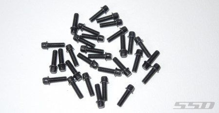 SSD Black M2.5 x 8mm Scale Wheel Bolts (30)
