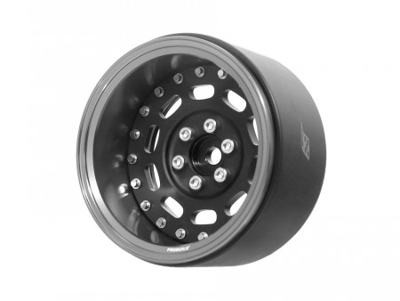 Boom Racing ProBuild™ 2.2in MAG10 Adjustable Offset Aluminum Beadlock Wheels (2) Gun Metal/Matte Black
