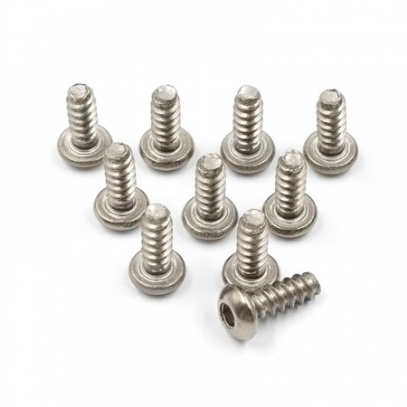 Yeah Racing Titanium G2 Hex Socket Button Head Self-drilling Screws M3 x 8mm 10pcs