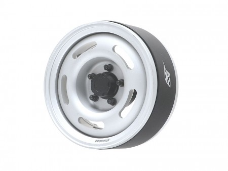 Boom Racing ProBuild™ 1.9in Narrow Slot Mags Jelly Bean Adjustable Offset Beadlock Wheels (2) Flat Silver/Flat Silver