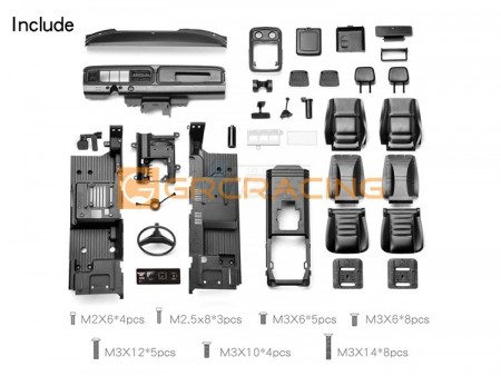 GRC Interior Cockpit Interior Set for Traxxas TRX-4 BRONCO Black for Traxxas TRX-4