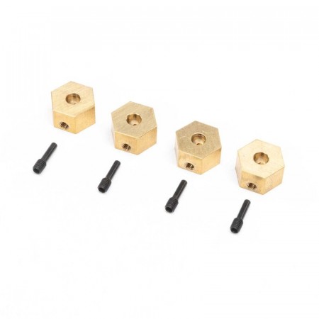 Axial Hex Hubs, Brass (7g): UTB18 (4)