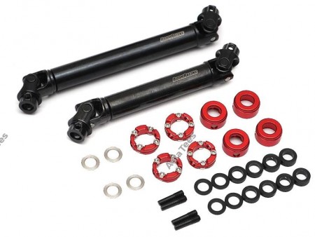 Boom Racing BADASS™ HD Steel Center Drive Shaft Set for Axial SCX10 II Kit Front and Rear (2) [Recon G6 Certified]