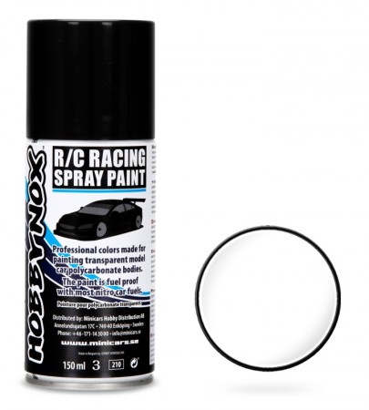 Hobbynox White R/C Racing Spray Paint 150 ml