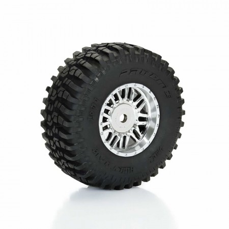 Pro-Line Racing Flat Iron Front/Rear Tires Mounted 12mm Hex Chrome Diablo (4): TYPHON GROM